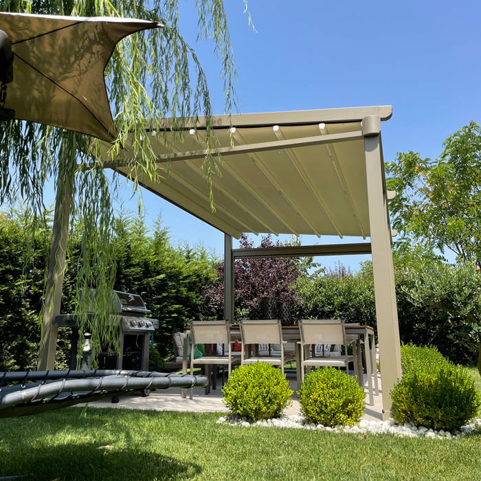 the Cedrus model is the most adaptable and accessible pergola system
