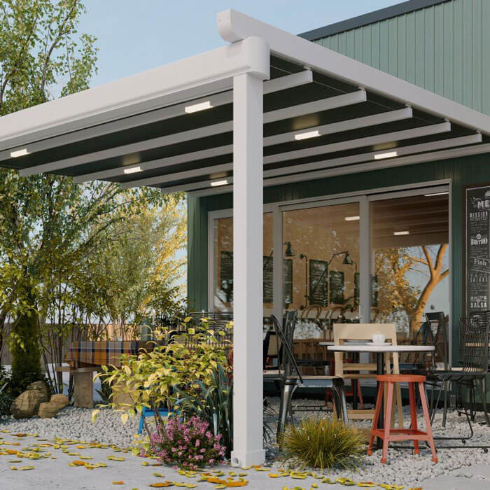the Cedrus model is the most adaptable and accessible pergola system